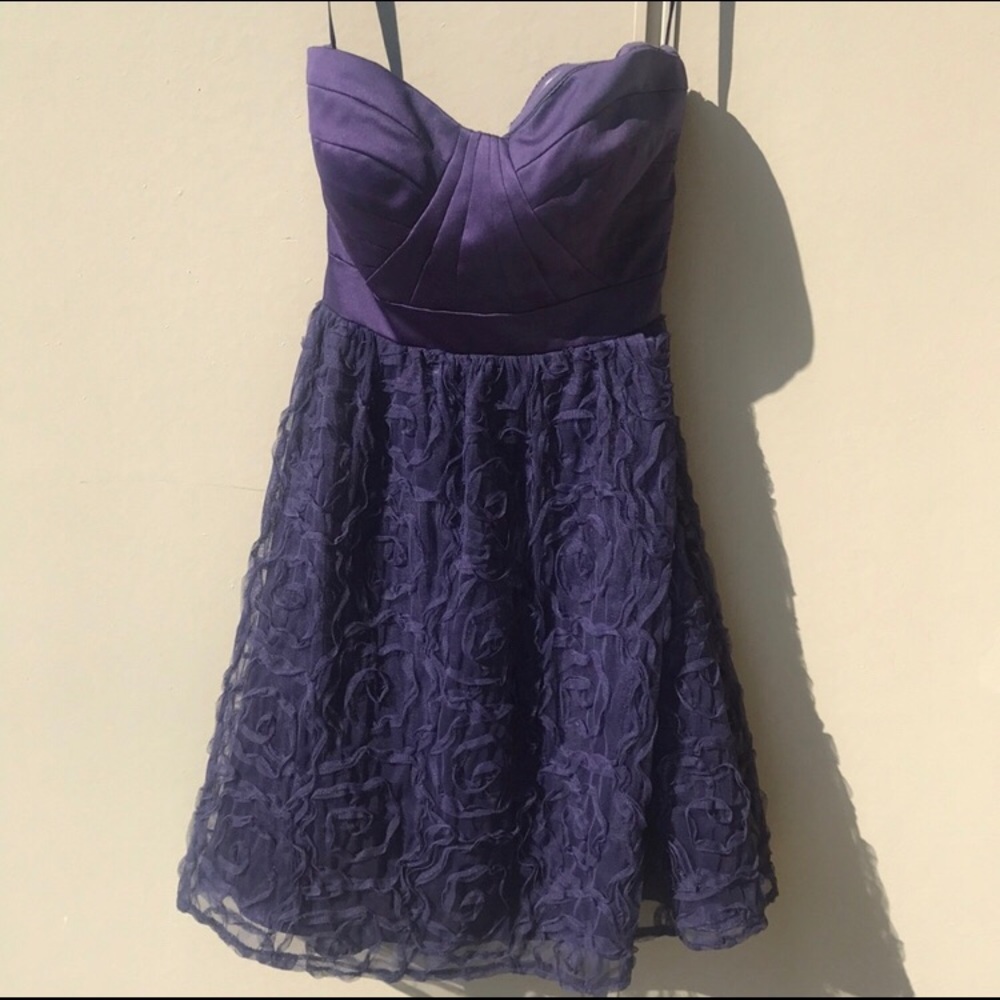 Dark purple short formal dress